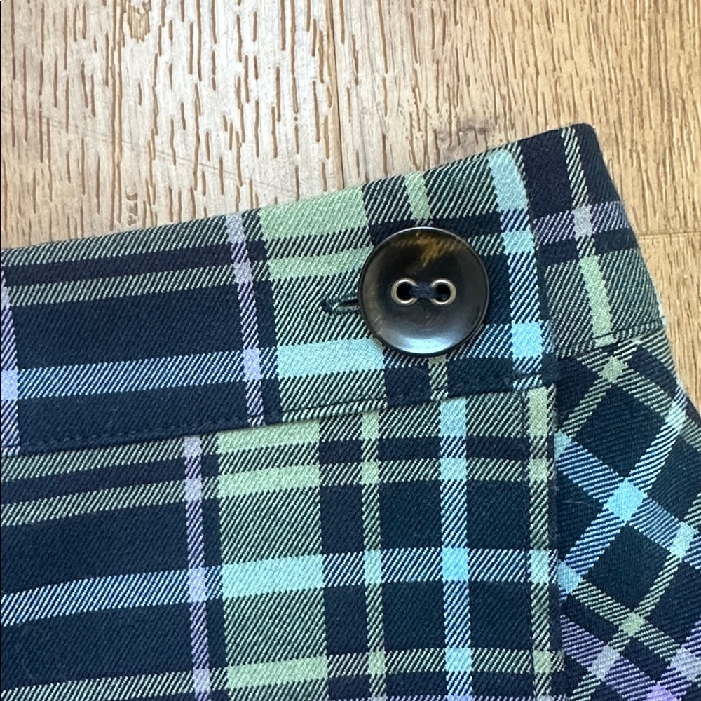 Urban Outfitters Mixed Plaid‎ Pleated Wrap Mini Skirt Size Small - Picture 4 of 8